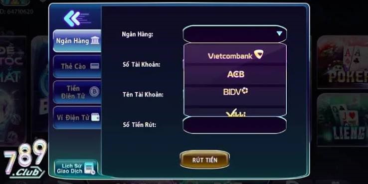 Hướng dẫn rút tiền từ 789CLUB